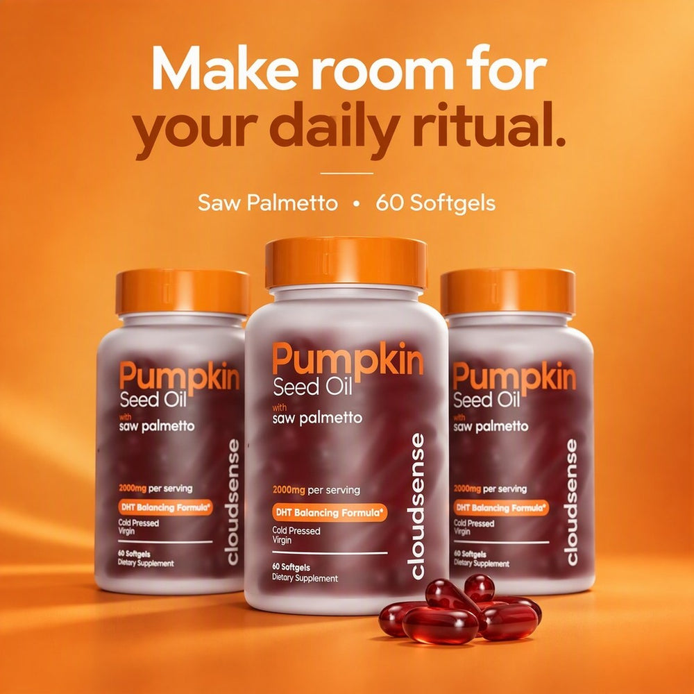 CloudSense Pumpkin Seed Oil with Saw Palmetto bottles