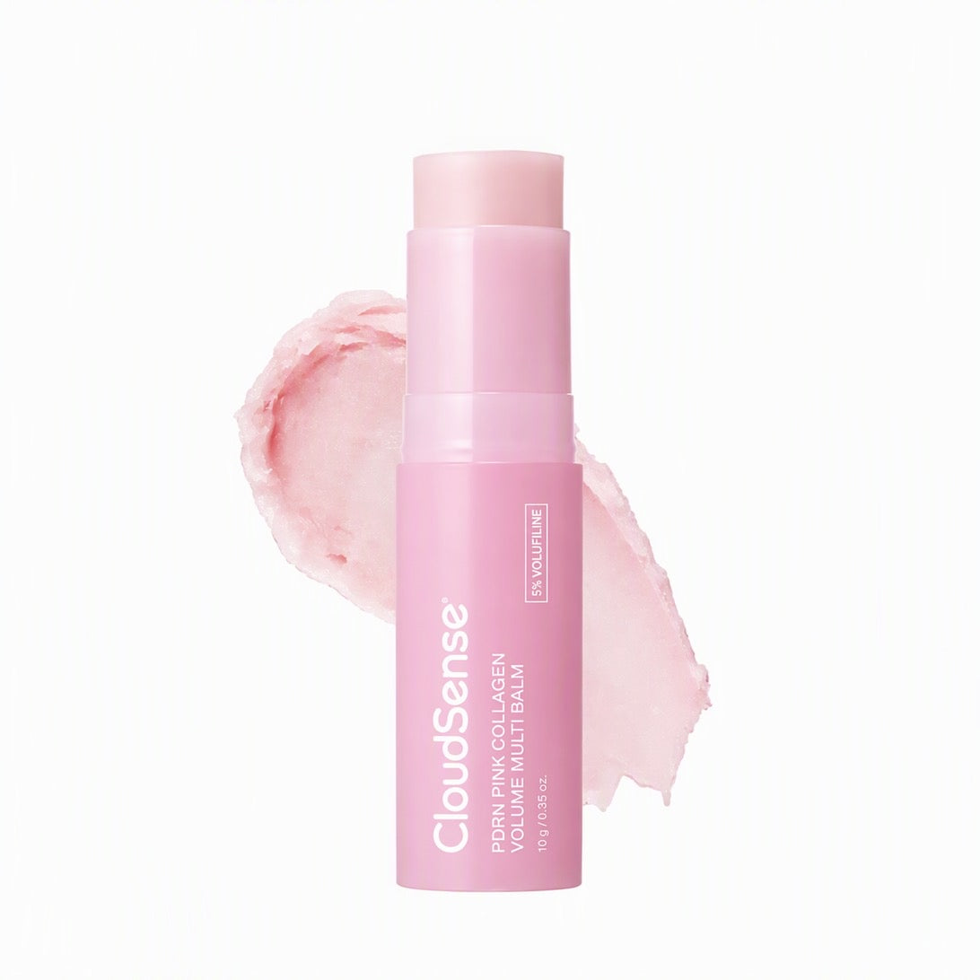 Pink Multi Balm stick with a swatch of the balm