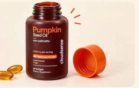 Open bottle with 2 softgels