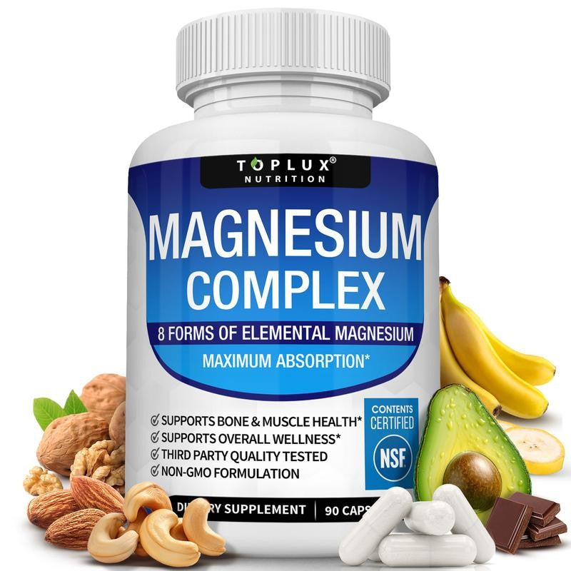 Magnesium Complex bottle, 90 capsules, 8 forms of elemental magnesium